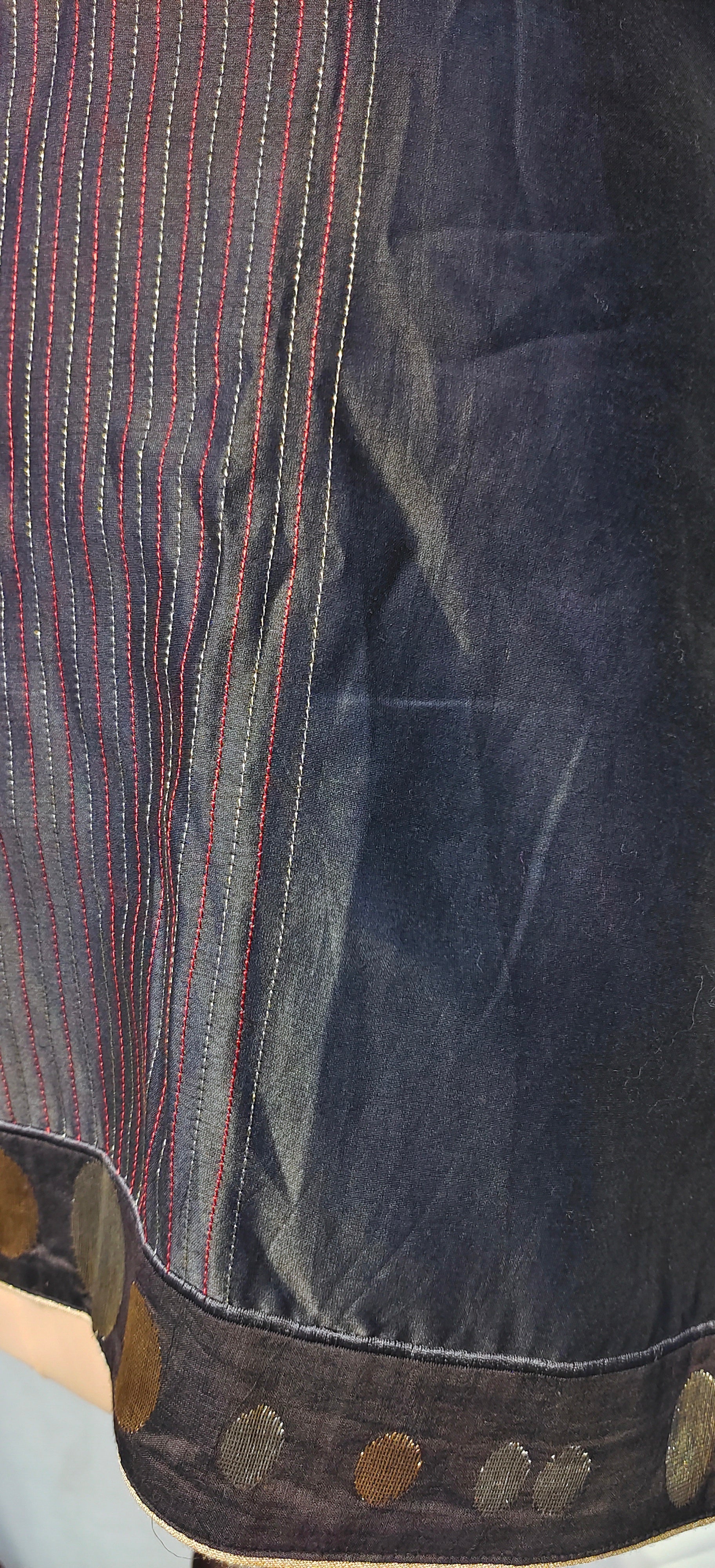 Semistitched Silk Chanderi Shibori Short Tunic VISHAL KAPUR STUDIO