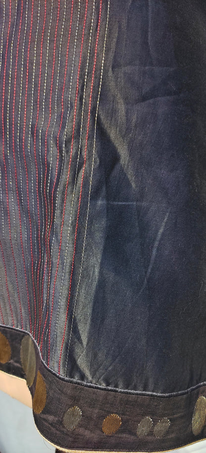 Semistitched Silk Chanderi Shibori Short Tunic VISHAL KAPUR STUDIO