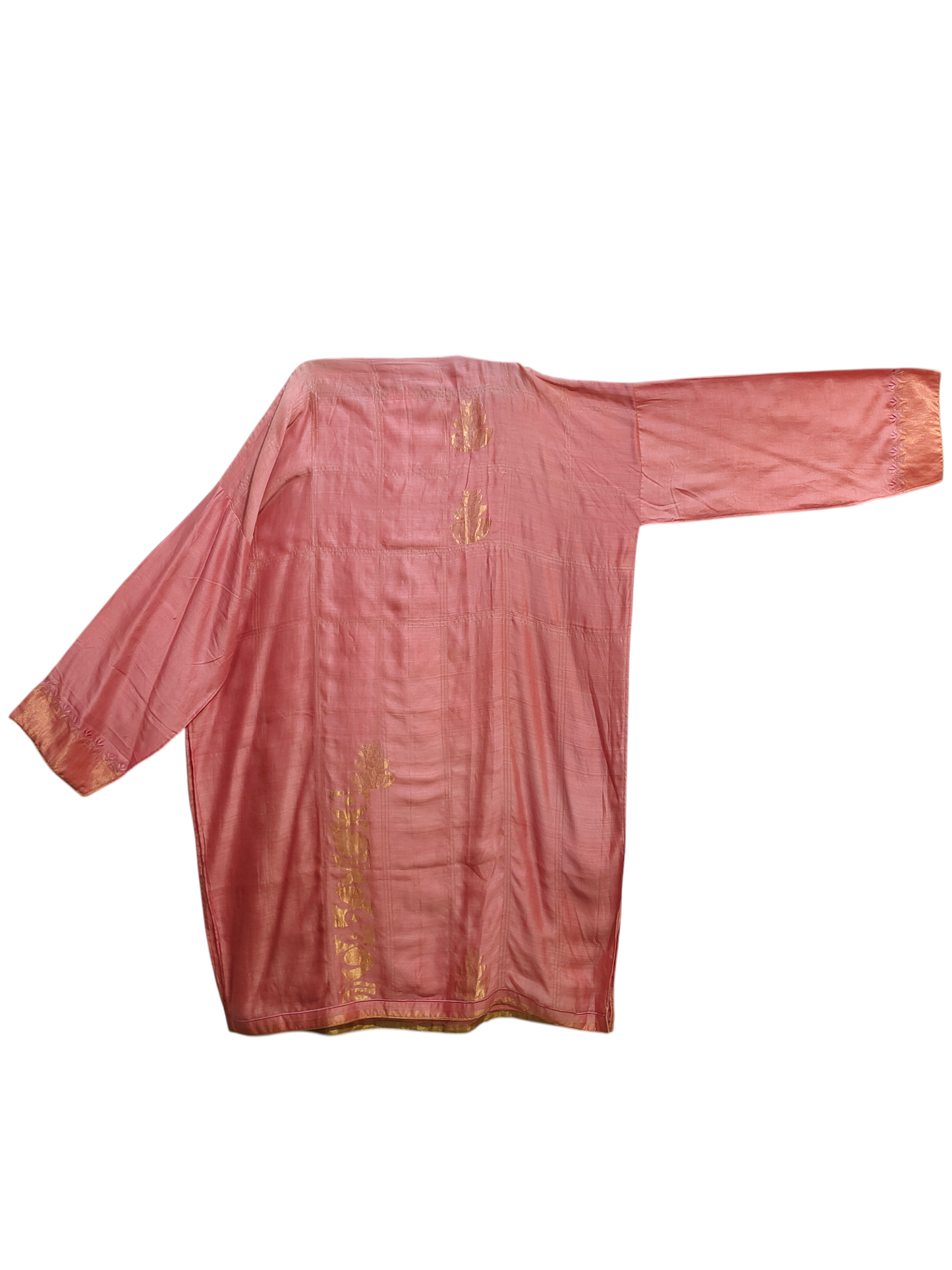 Semi Stitched Casual Chanderi Suitset