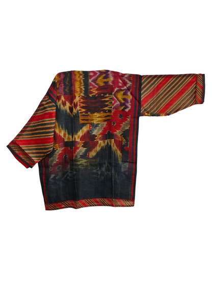 Semistitched Chanderi Digital Printed Short Tunic