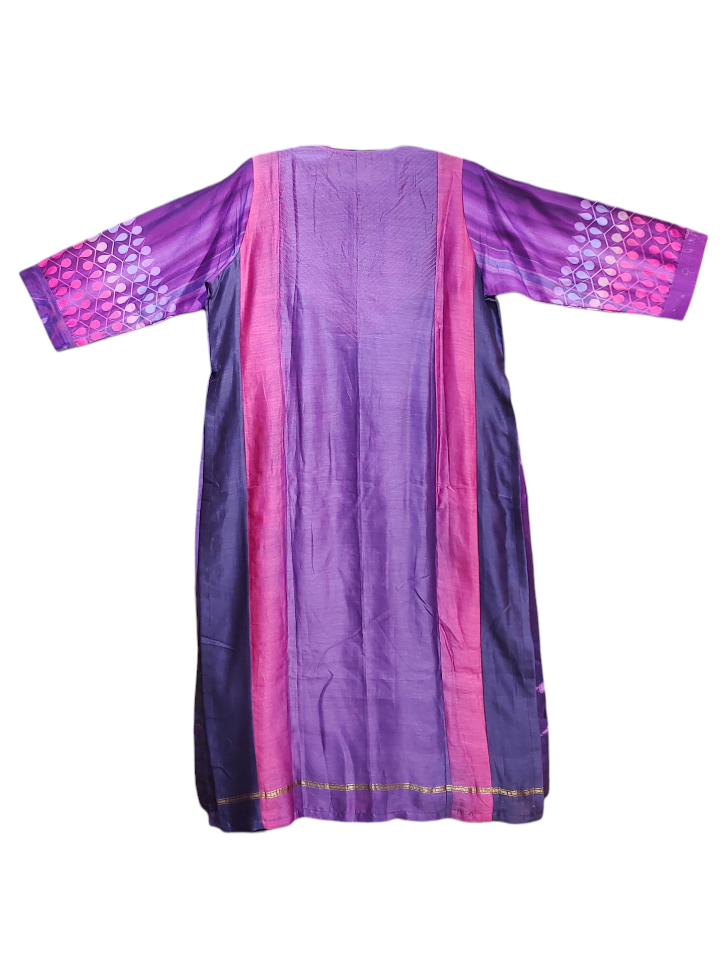 Semi Stitched Casual Chanderi dress set