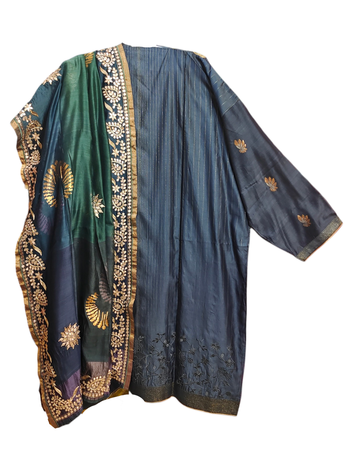 Semi Stitched Formal chanderi Suitset