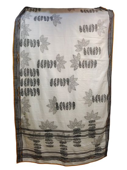 Cotton Casual Block Printed Saree