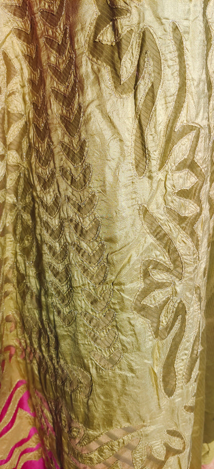 Stitched applique Long Dress VISHAL KAPUR STUDIO