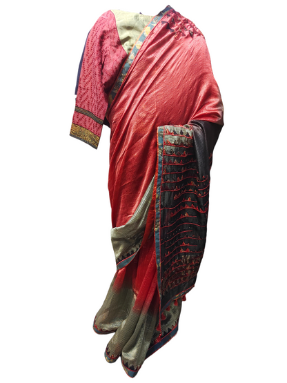 Formal Chanderi Silk Ajrakh Saree