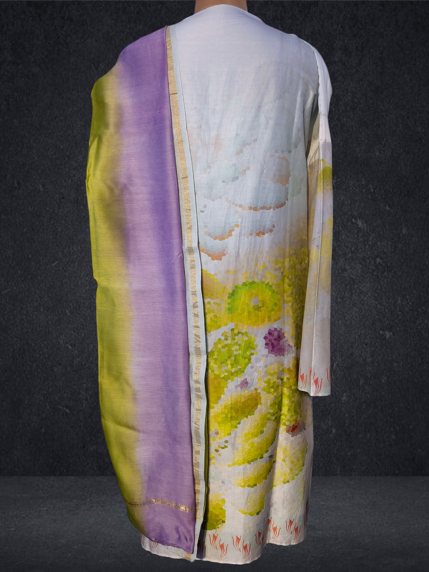 Semi Stitched Chanderi kurta VISHAL KAPUR