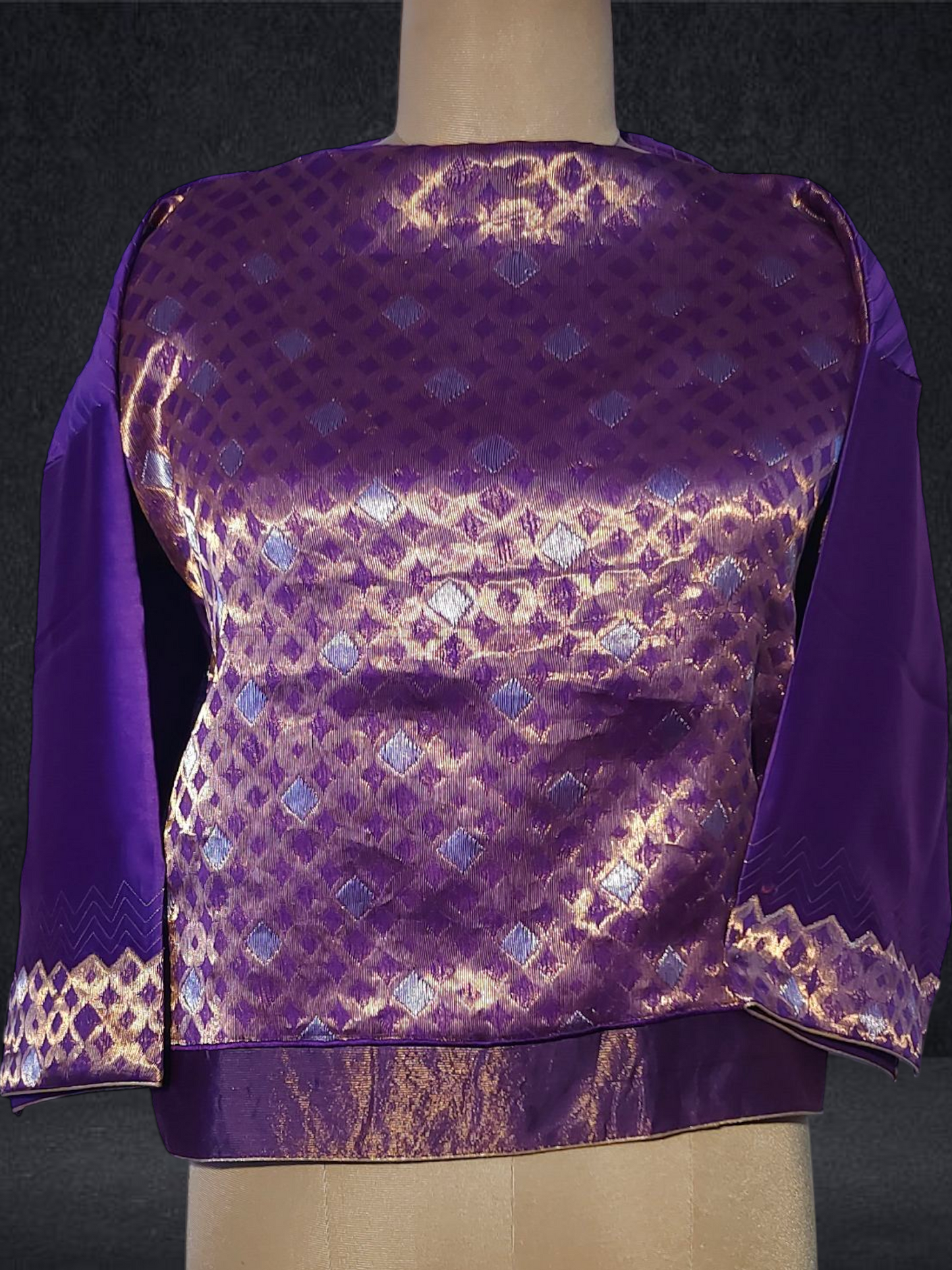 Semistitched Chanderi Ɓlouse