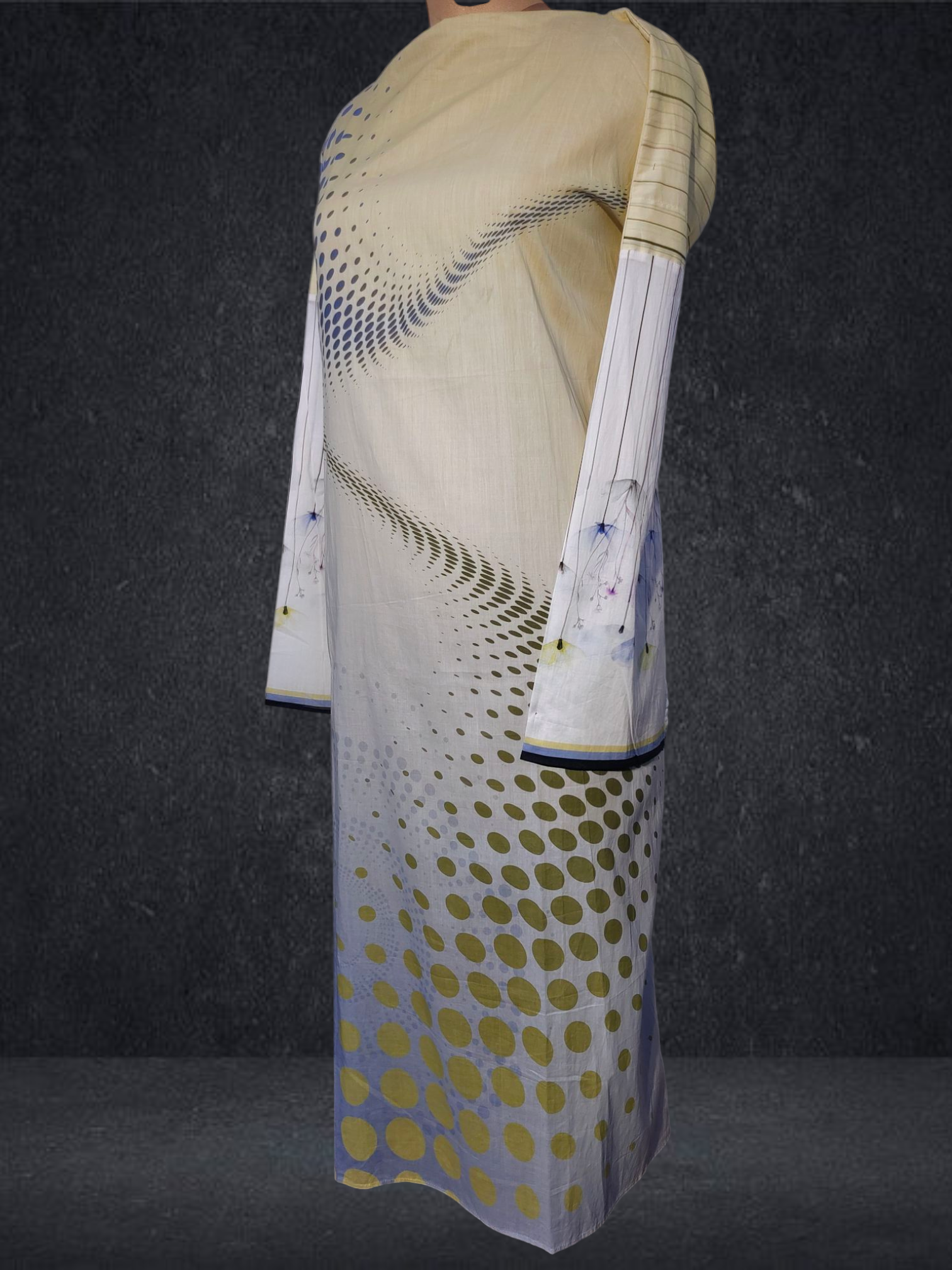 Semi Stitched Cotton Kurta VISHAL KAPUR