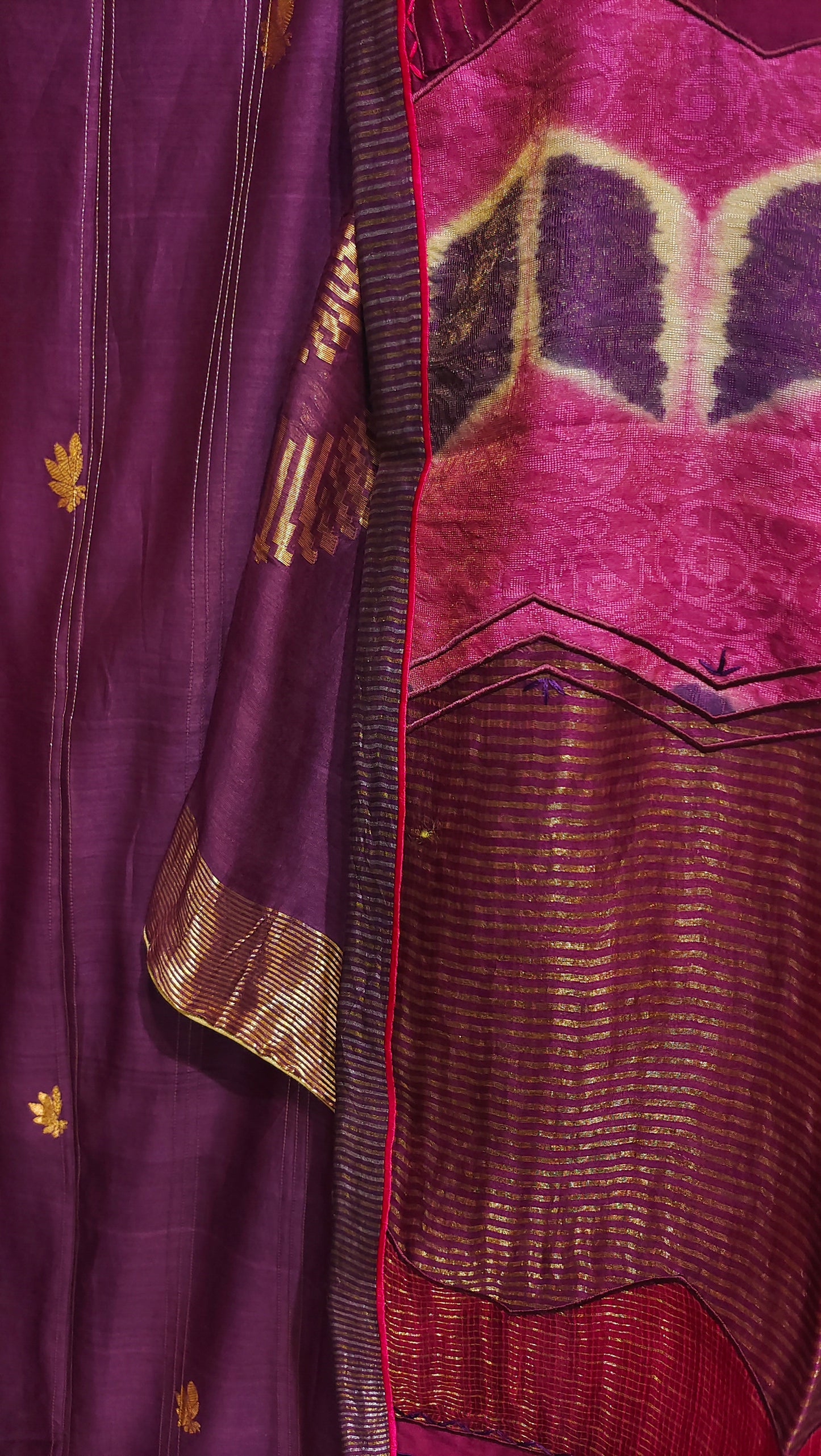 Semi Stitched Chanderi Formal Suitset