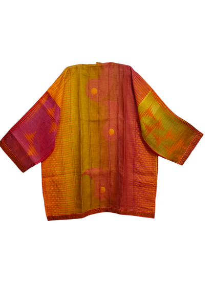 Semistitched Chanderi Digital Printed Short Tunic