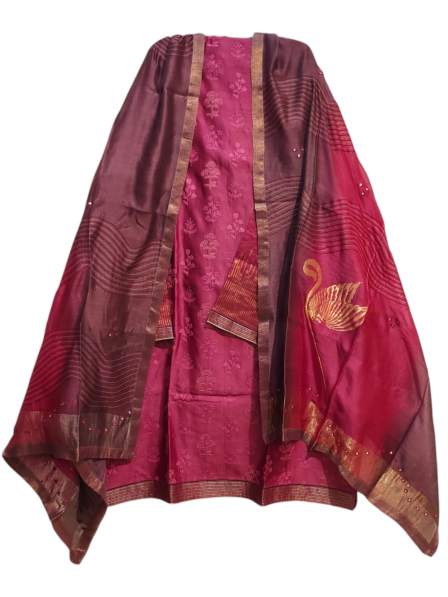 Semi Stitched Formal Chanderi Suitset