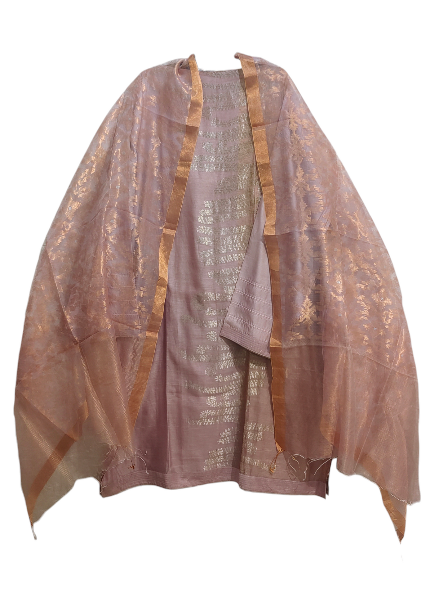 Semi Stitched Formal chanderi Suitset