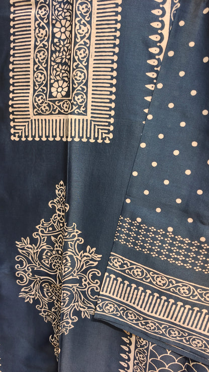 Semi Stitched Chanderi Casual kurta
