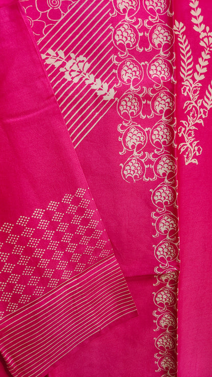 Semi Stitched Chanderi Casual kurta
