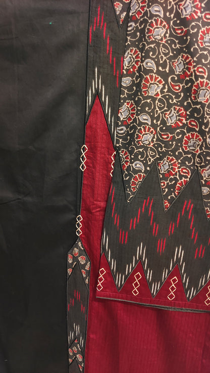 Semi Stitched Chanderi Formal Suitset
