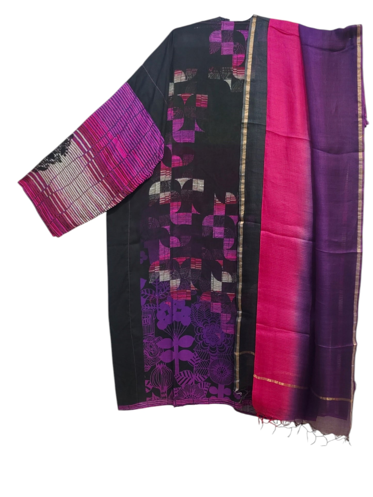 Semi Stitched Cotton Modal Casual Suitset