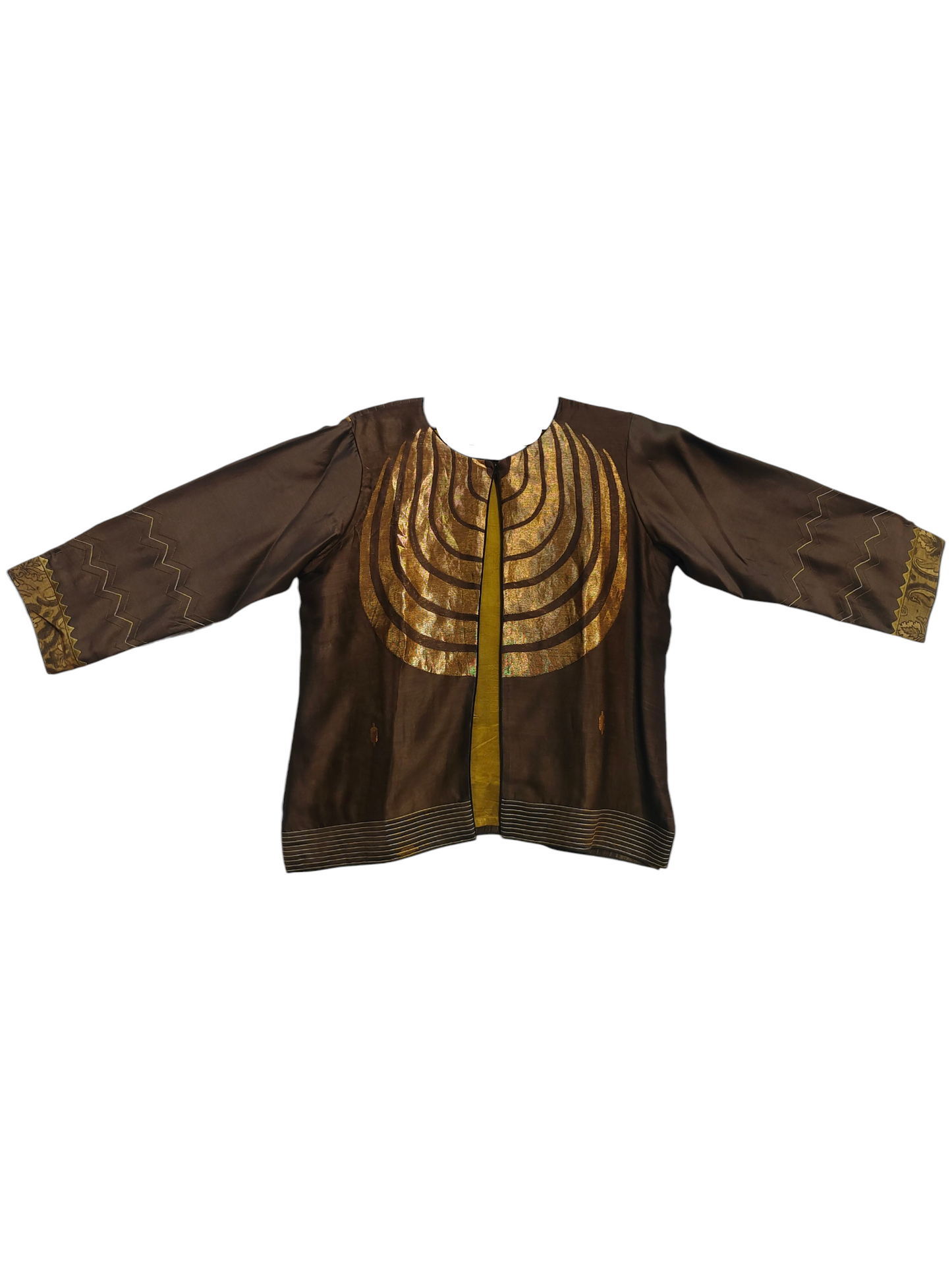 Formal chanderi Embroidered Indowestern set