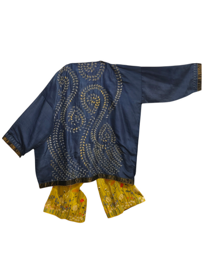 Formal chanderi Embroidered Indowestern set