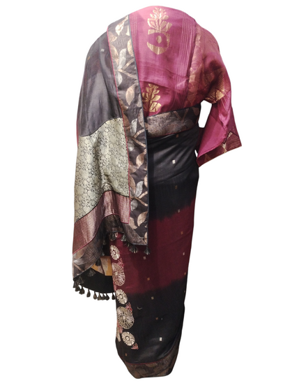Formal Chanderi Silk Zari Woven With Dabka Saree