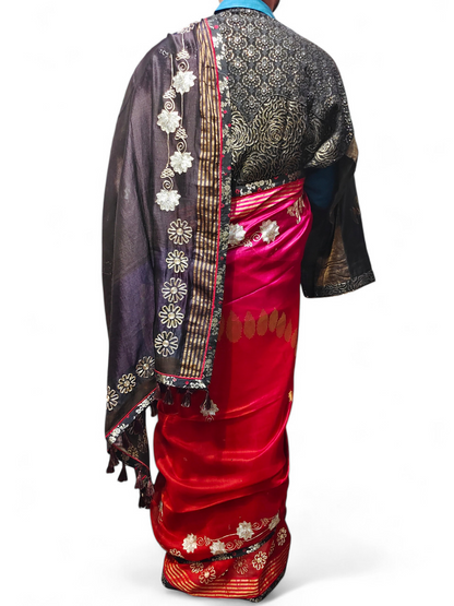 Formal Chanderi Silk Zari Woven With Dabka Saree