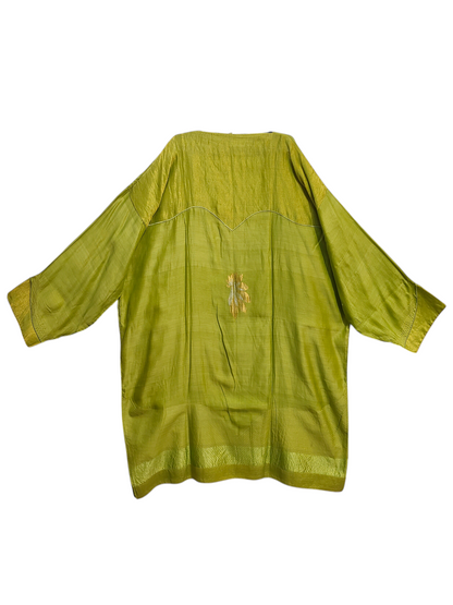 Semi Stitched Casual Chanderi Suitset