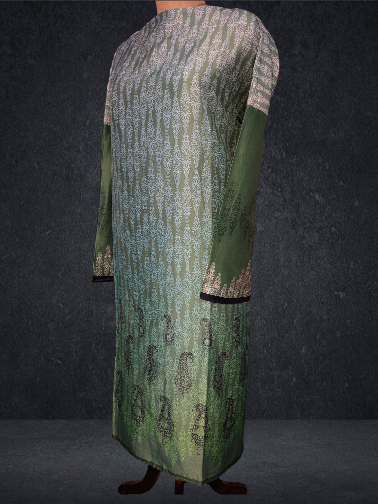 Semi Stitched Chanderi printed Kurta VISHAL KAPUR