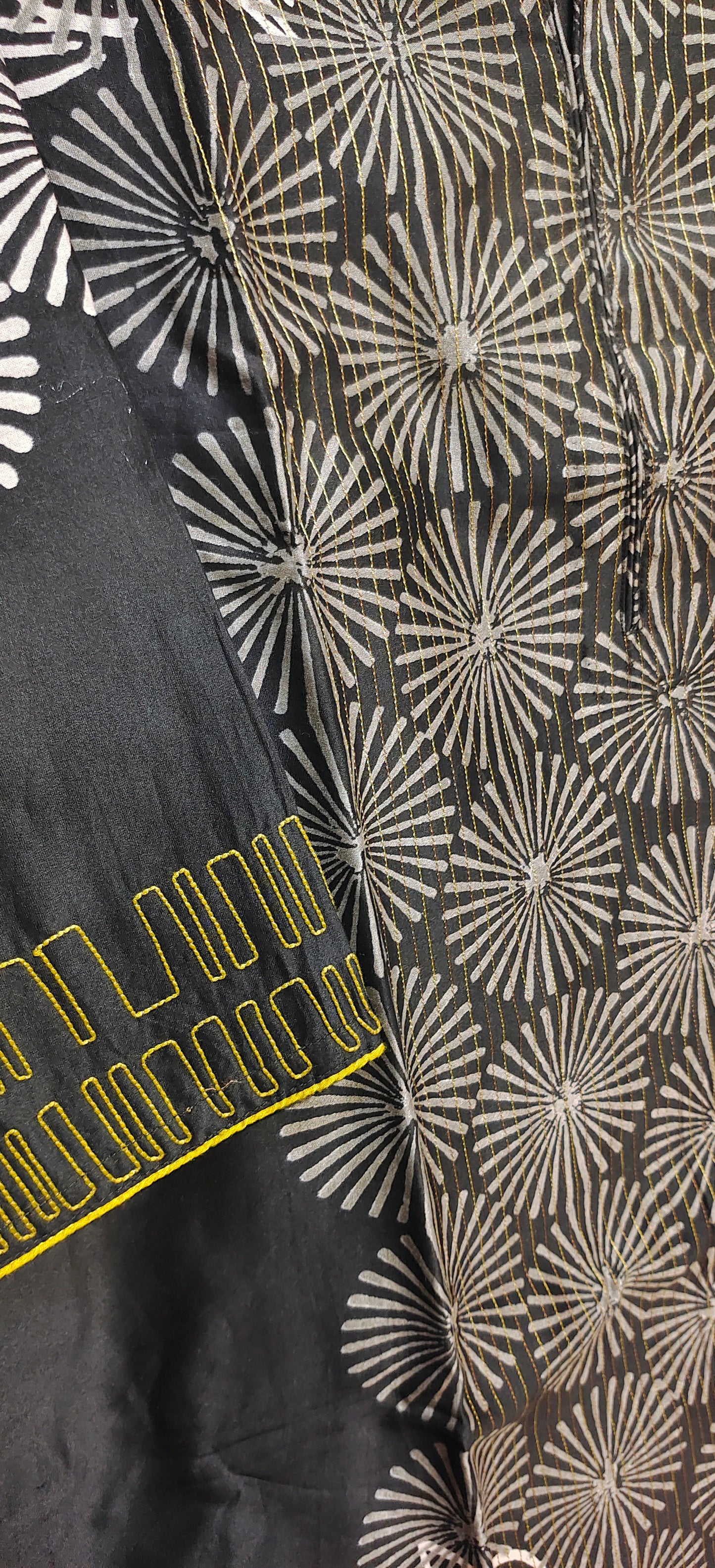 Stitched Chanderi Block Printed Tunic ready size 42