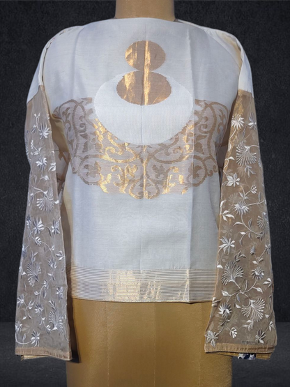 Semistitched Chanderi Ɓlouse VISHAL KAPUR STUDIO