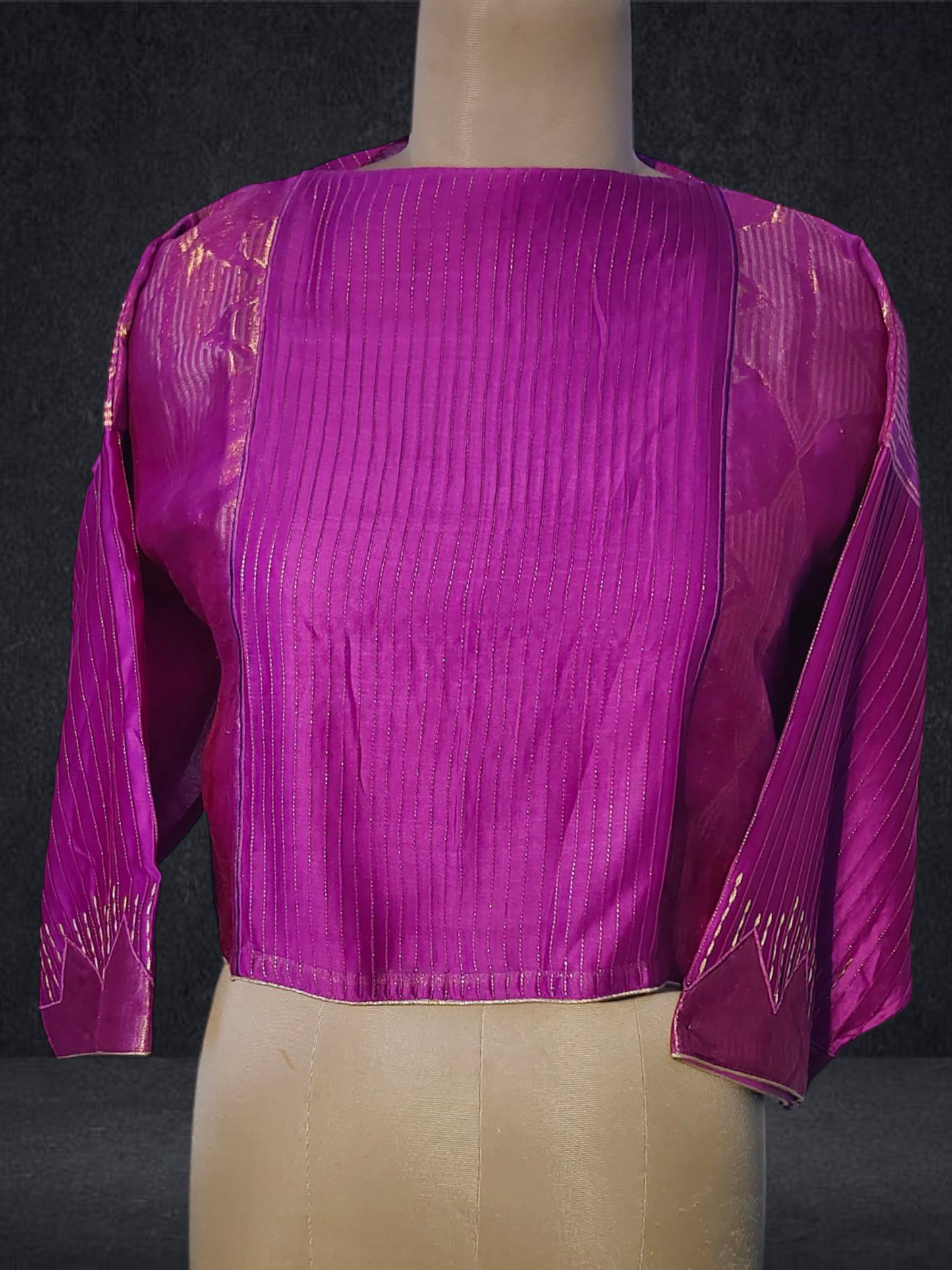 Semistitched Chanderi Ɓlouse