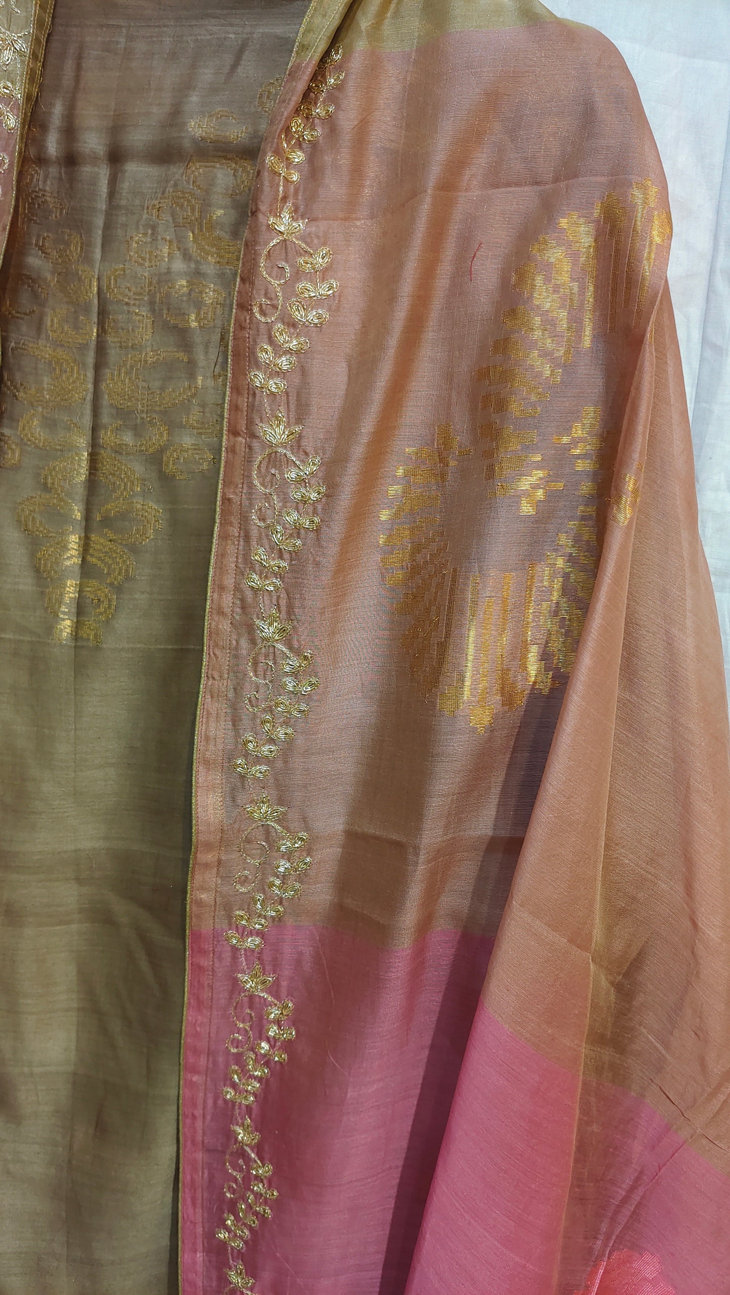 Semi Stitched Formal Chanderi Suitset
