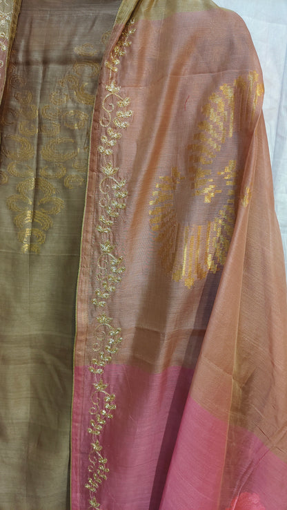 Semi Stitched Formal Chanderi Suitset