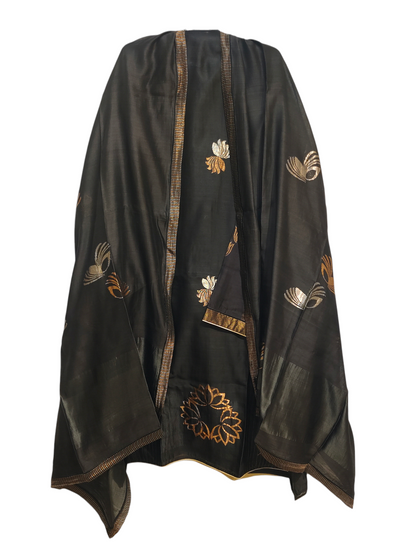 Semi Stitched Formal chanderi Suitset