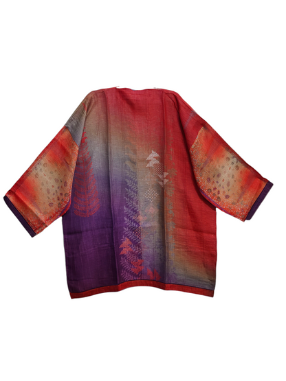 Semistitched kota silk linen Digital Printed Tunic
