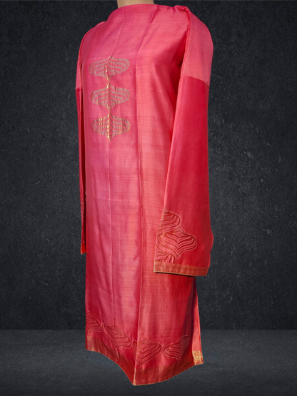 Semi Stitched chanderi kurta VISHAL KAPUR
