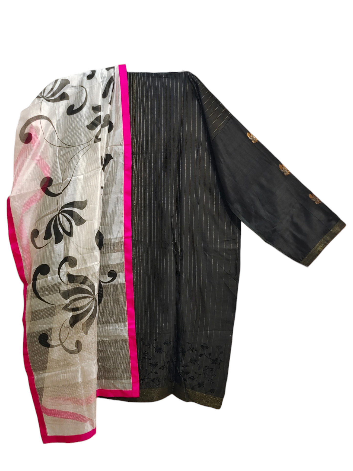 Semi Stitched Chanderi Formal Suitset