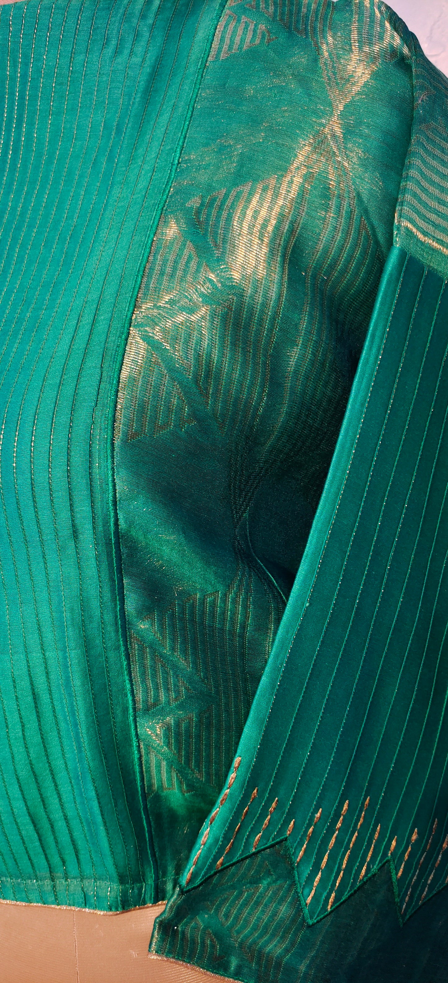 Semistitched Chanderi Ɓlouse