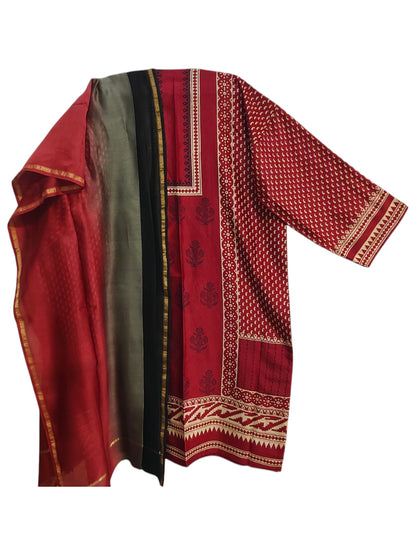 Semi Stitched Cotton Casual Suitset