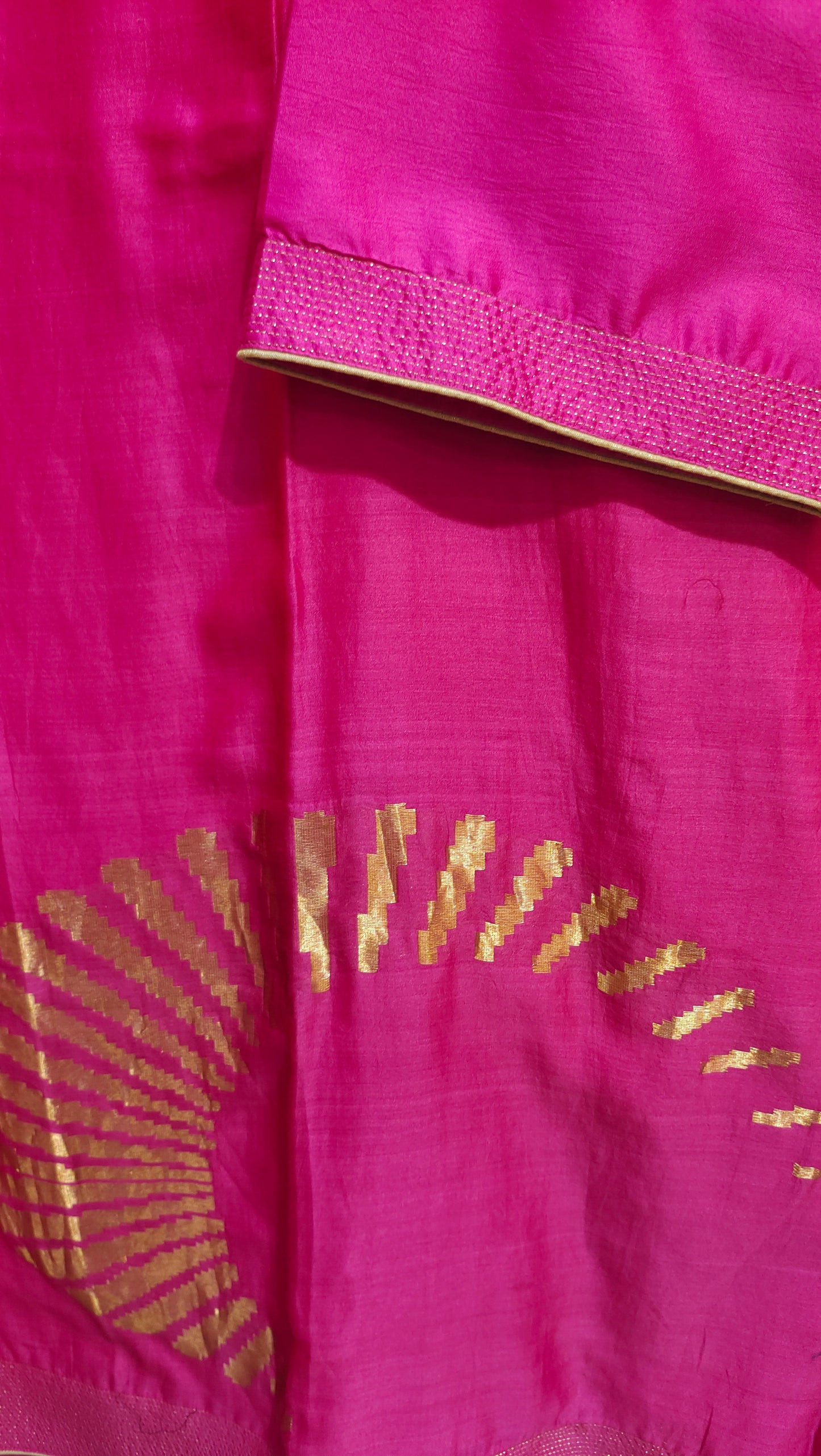 Semi Stitched Chanderi Formal Suitset