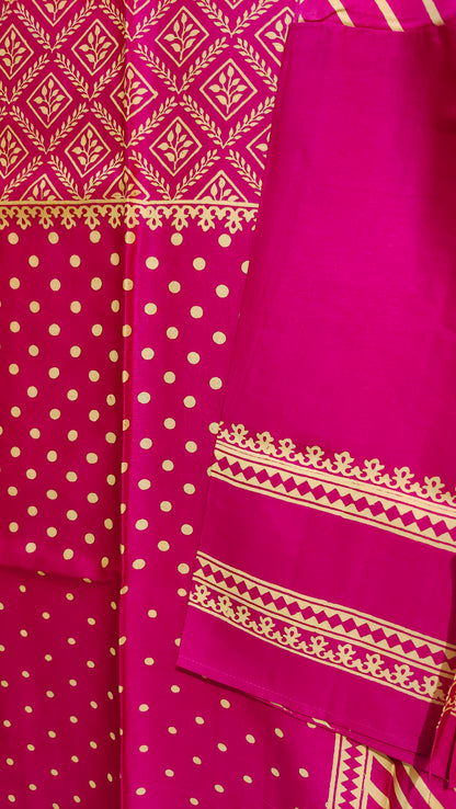 Semi Stitched Chanderi Casual kurta