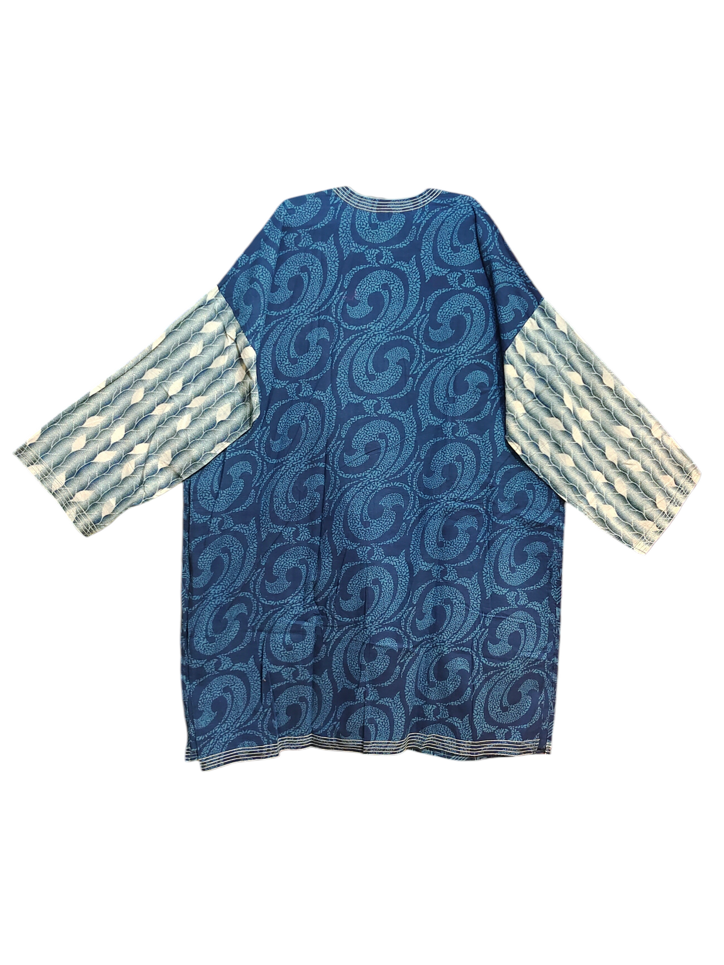 Stitched Cotton Indigo blockprinted Kurta