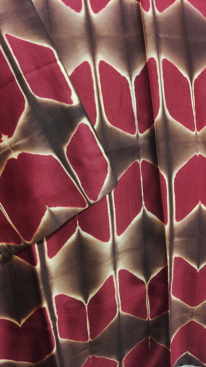 Semi Stitched Chanderi Casual Suitset
