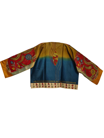 Semi Stitched Chanderi Kalamkari Blouse