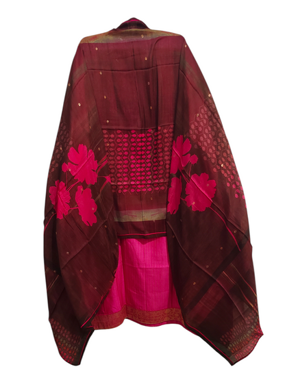 Semi Stitched Formal chanderi Suitset