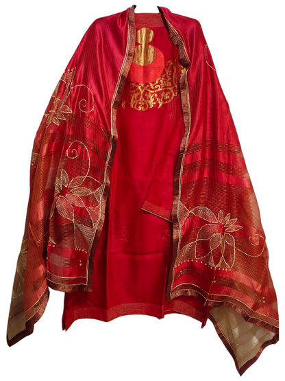 Semi Stitched Formal Chanderi Suitset