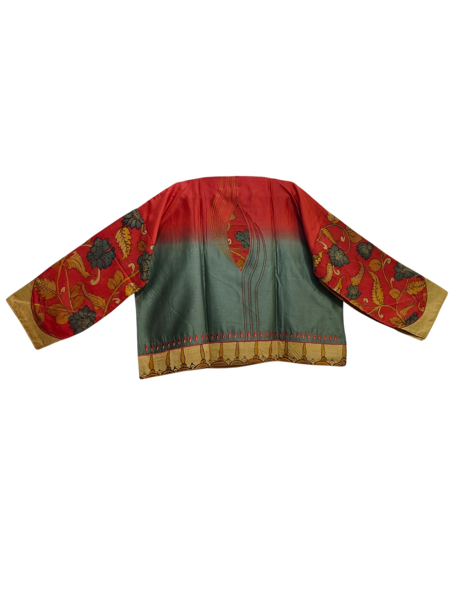 Semi Stitched Chanderi Kalamkari Blouse