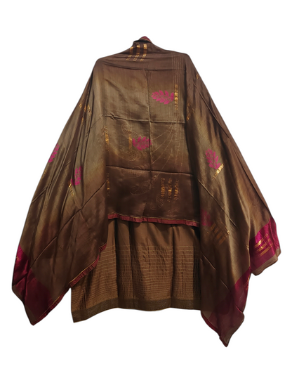 Semi Stitched Formal chanderi Suitset