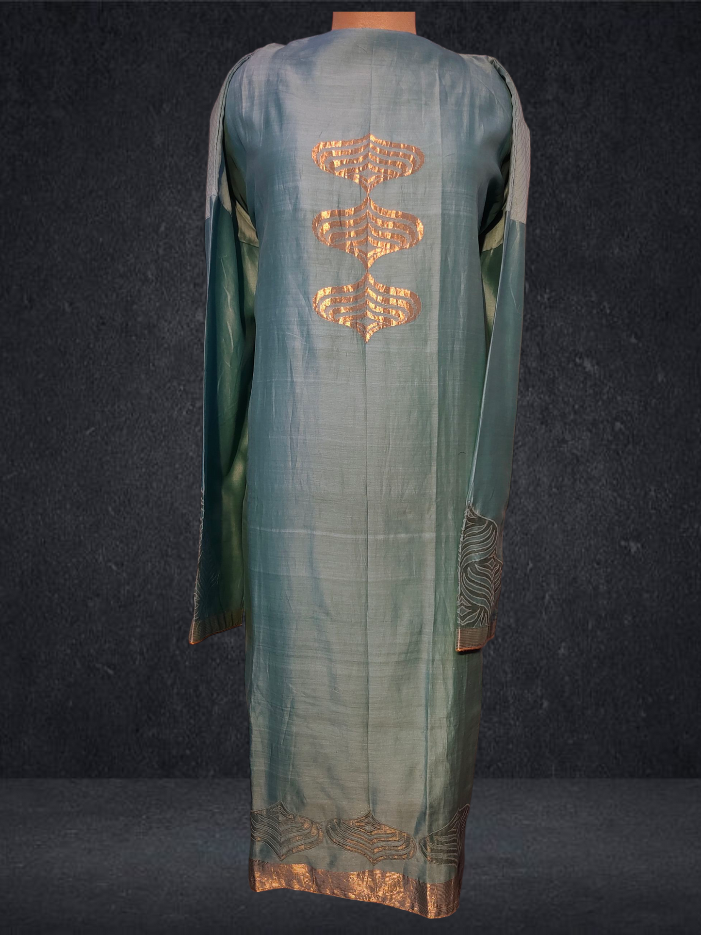 Semi Stitched Formal chanderi Suitset