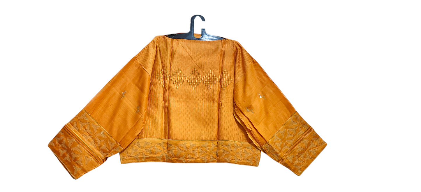 Formal Chanderi Leaf Applique Saree