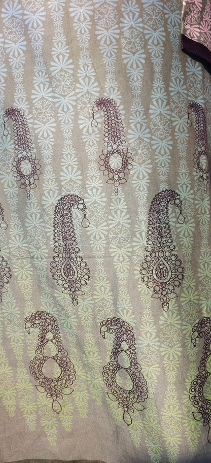 Semi Stitched Chanderi printed Kurta VISHAL KAPUR