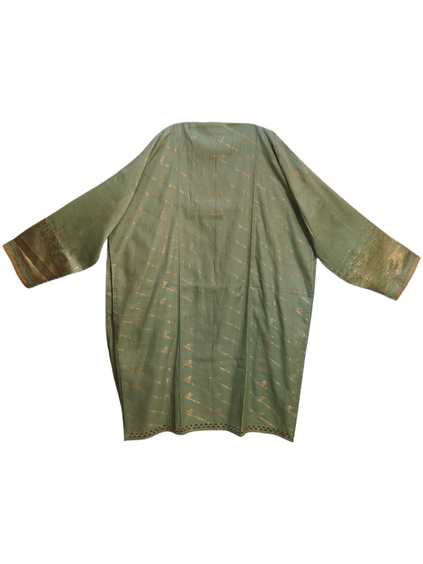 Green traditional kurta on a white background